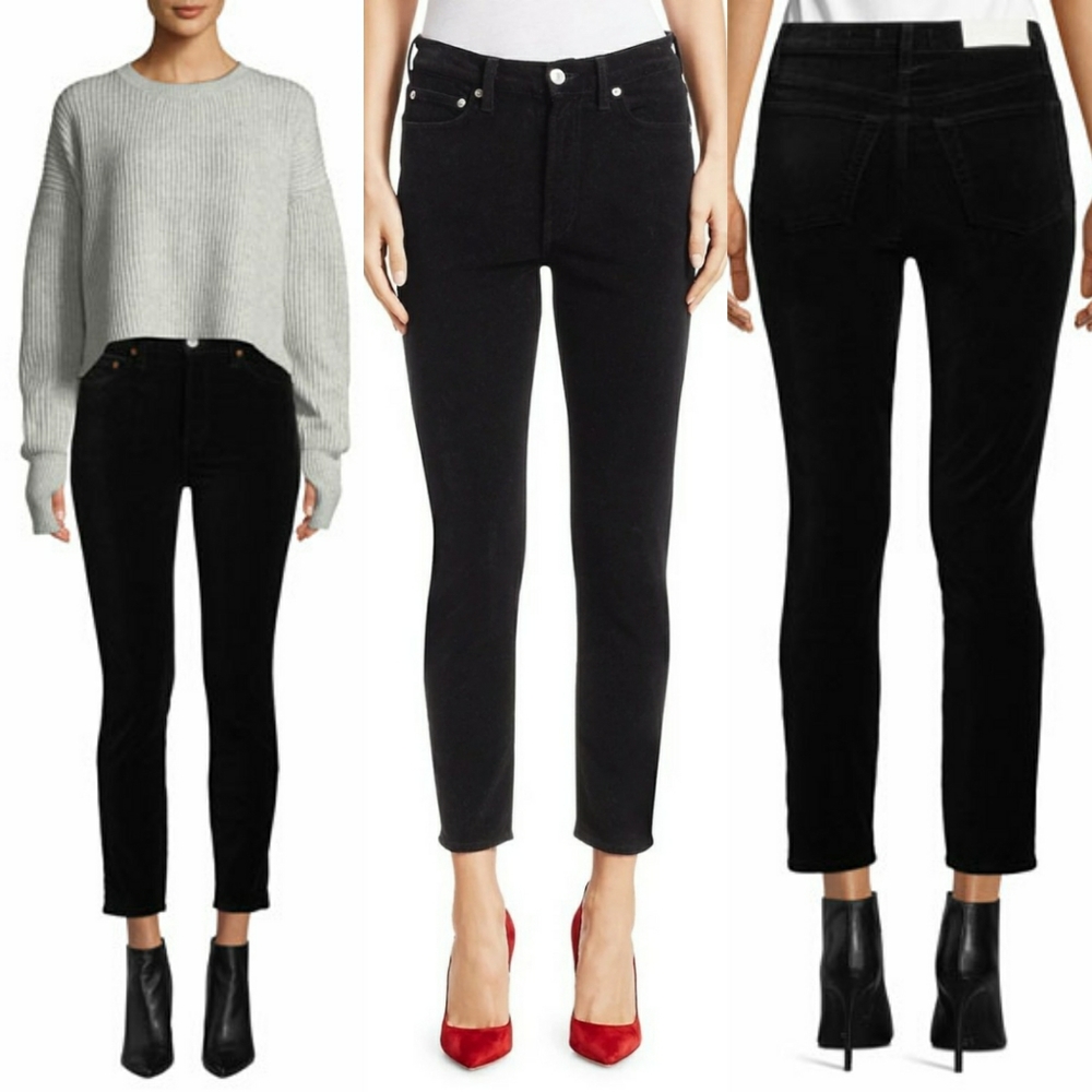 🆕️ Re/done high rise ankle crop velvet pan
